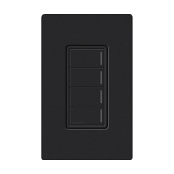LUTRON RADIORA 3 RRSTW4BMN Teclado de escenas Sunnata de 4 botones comunicacion inalambrica Clear Connect 120-277 V satinado color Medianoche para sistema RadioRA 3