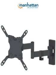 MANHATTAN MAN0530010 MANHATTAN 461405 - Soporte para Pantallas de 13 a 42 Pulgadas/ 20 Kg de Carga/ Brazo Articulado Doble/ Distancia a la Pared de Hasta 27.3 cm/ Acero Solido/ Ajuste de Inclinacion y