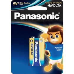 PANASONIC 6LR61EGL/1B Bateria Alcalina 9V / Panasonic Evolta 6LR61EGL / Alta Densidad / Anti-Leak / Blister Individual
