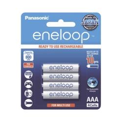 PANASONIC BK4MCCE/4BT Bateria Recargable AAA 1.2V ENELOOP / Ni-HM / Paquete de 4 Baterias