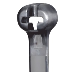 PANDUIT BT7LH-C0 Cincho de Nylon 6.6 Dome-TopÂ® Con Lengueta de Bloqueo de Acero Inoxidable 620 mm largo x 7mm ancho Color Negro Exterior Resistente a Rayos UV Paquete de 100pz