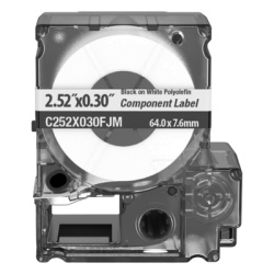 PANDUIT C252X030FJM Cassette de Etiquetas de Componente de Poliester No Adhesivas 2.52 Pulgadas (6.4 cm) W x 0.3 Pulgadas (0.76 cm) H