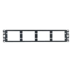 PANDUIT CFAPPBL2 Patch Panel de Fibra Optica Para 8 Placas Acopladoras FAP o FMP Color Negro 2UR