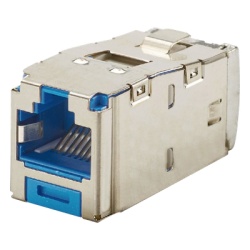 PANDUIT CJS6X88TGBUY Conector Jack RJ45 Blindado Estilo TG Mini-Com Categoria 6A de 8 Posiciones y 8 Cables Color Azul