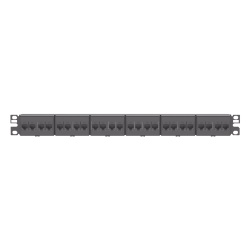 PANDUIT CP245E88BLY Panel de Parcheo con 24 Acopladores Mini-Com Plano Categoria 5e de 1 UR Color Negro