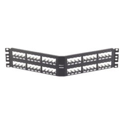 PANDUIT CPA48BLY Panel de Parcheo Modular Mini-Com (Sin Conectores) Angulado Totalmente Blindado de 48 Puertos 2UR
