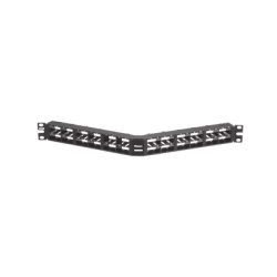 PANDUIT CPPA48HDWBLY Panel de Parcheo Modular Mini-Com (Sin Conectores) Angulado Sin Blindaje Alta Densidad de 48 Puertos 1UR