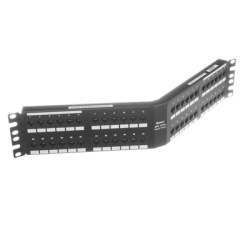 PANDUIT DPA486X88TGY Panel de Parcheo de Impacto (110) Angulado Categoria 6A de 48 Puertos 2UR