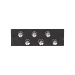 PANDUIT FAP6WSTZ Placa Acopladora de Fibra Optica FAP Con 6 Conectores ST Simplex (6 Fibras) Para Fibra Monomodo OS1/OS2 Color Negro