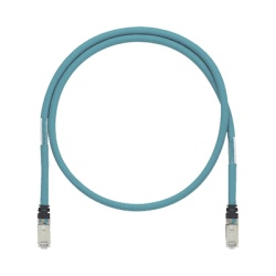 PANDUIT ISTPH6X0.6MTL Patch Cord Cat6A de Grado Industrial 600V Blindado SF/UTP Calibre 26 AWG Color Aqua 60 cm (23.62 pulgadas).