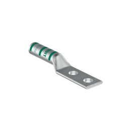 PANDUIT LCC2-14A-Q Zapata de compresion LCC2-14A-Q para cal. 2 Awg Doble barreno para tornillo prisionero de 1/4 Espaciado de orificio 16 mm 1 Pz
