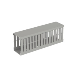 PANDUIT MC50X75IG2 CANALETA RANURADA DE PVC CON TAPA TIPO F 49.5 MM DE ANCHO 72.4 MM DE ALTO Y 2 M DE LARGO COLOR GRIS