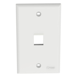 PANDUIT NK1FNWH Placa de Pared Vertical Salida Para 1 Puerto Keystone Color Blanco