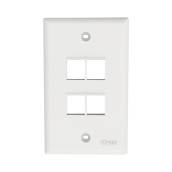 PANDUIT NK4FNWH Placa de Pared Vertical Salida Para 4 Puertos Keystone Color Blanco