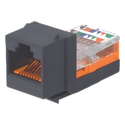 PANDUIT NK5E88MBLY Conector Jack Estilo Leadframe Tipo Keystone Categoria 5e de 8 Posiciones y 8 Cables Color Negro