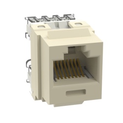 PANDUIT NK688MEI Conector Jack Estilo 110 (de Impacto) Tipo Keystone Categoria 6 de 8 Posiciones y 8 Cables Color Marfil