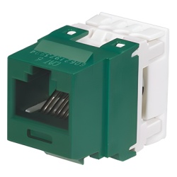PANDUIT NK688MGR Conector Jack Estilo 110 (de Impacto) Tipo Keystone Categoria 6 de 8 Posiciones y 8 Cables Color Verde
