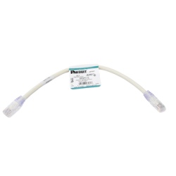 PANDUIT NK6PC1Y Cable de Parcheo UTP Categoria 6 con Plug Modular en Cada Extremo - 0.3 Metros (1 Pie) - Blanco
