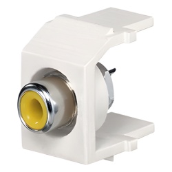 PANDUIT NKRSMYEIY Conector RCA Keystone con RCA para Soldar Color Amarillo Modulo Marfil
