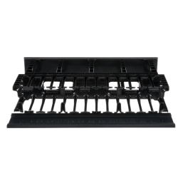 PANDUIT NM2 Organizador de Cables Horizontal NetManager de Alta Densidad Doble (Frontal y Posterior) Para Rack de 19in 2UR Color Negro