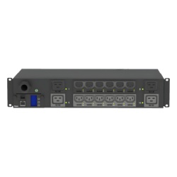 PANDUIT P16E19M PDU Monitoreable y Switchable (MS) para Distribucion de Energia Enchufe de Entrada NEMA L6-30P Con 12 Salidas C13 y 4 Salidas C19 Horizontal 19in 208 Vca 30 Amp 2UR