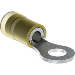 PANDUIT PN10-10R-D Zapata Terminal Aislada de Ojillo para Calibre 10 AWG. Paquete de 500pz
