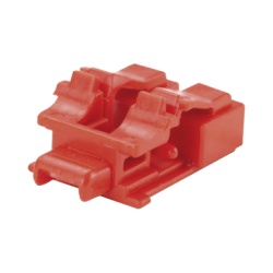 PANDUIT PSL-LCAB Kit de 10 Dispositivos para Bloquear Puertos de Fibra Optica LC Duplex Color Rojo Incluye Llave de Extraccion