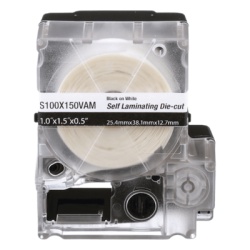 PANDUIT S100X225VAM Casete de 125 Etiquetas Autolaminadas para Cables 8-4 AWG 1 x 2.25 Pulgadas (25.4 x 57.15 mm)