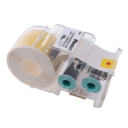 PANDUIT T100X000VXC-BK Casete de Etiquetas de Vinilo de Cinta Continua Color Negro Sobre Amarillo Uso Interior/Exterior 25.4 mm de Ancho x 7.6 Metros de Largo (24.93 Pies)