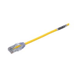 PANDUIT UTP28SP20YL Cable de Parcheo TX6 UTP Cat6 Diametro Reducido (28AWG) Color Amarillo 6.1 Metros (20 Pies)