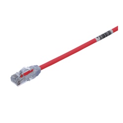PANDUIT UTP28X15RD Cable de Parcheo UTP Cat6A CM/LSZH Diametro Reducido (28AWG) Color Rojo 4.57 Metros (15 Pies)