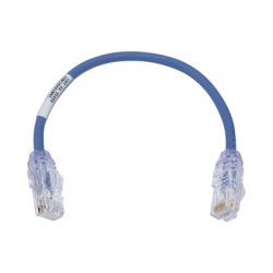 PANDUIT UTP28X1BU Cable de Parcheo UTP Cat6A CM/LSZH Diametro Reducido (28AWG) Color Azul 0.3 Metros (1 Pie)