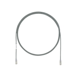 PANDUIT UTP28X1GY Cable de Parcheo UTP Cat6A CM/LSZH Diametro Reducido (28AWG) Color Gris 0.30 Metros (1 Pie)