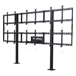PEERLEES DS-S555-3X2 Soporte Modular para Video Wall Pedestal / Configuracion 3x2 / Para Pantallas 46" a 55" / Hasta 5" de Profundidad (127 mm) / Ajuste Sin Herramientas / 8 Puntos de Alineacion / Est