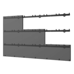 PEERLESS LEDUNVS-6X4 Soporte de Montaje para Pantallas dvLED / Ajustable Z 1.6 in (40 mm) / Ancho 144.09 in (3660 mm) / Compatible con Pantallas hasta 610 mm de Ancho / Sistema de Enganche Latching /