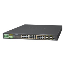 PLANET IGS-5225-24P4S Switch Industrial Administrable 24 puertos 10/100/1000T 802.3at PoE + 4 Puertos Compartidos 100/1000X SFP