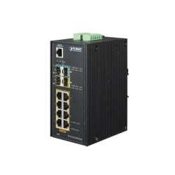 PLANET IGS-5225-8P2S2X Switch Industrial Administrable 8 puertos 10/100/1000 T 802.3at PoE + 2 Puertos 100/1000X SFP + 2 puertos 10G SFP+