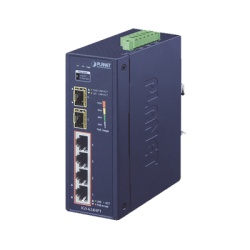 PLANET IGS-624HPT Switch PoE Industrial No Administrable de 4 Puertos PoE 10/100/1000T 802.3at 2 Puertos SFP 10/1000X