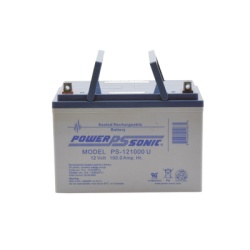 POWER SONIC PS-121000-U Bateria 12V 100AH Para Respaldo Tecnologias AGM/VRLA 10-12 Anos Vida Util Terminales U Reconocida UL