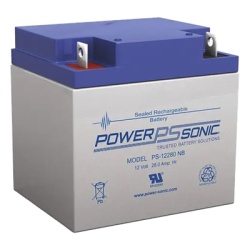 POWER SONIC PS-12280-NB2 Bateria 12V 28AH Para Respaldo Tecnologias AGM/VRLA 5 Anos Vida Util Terminales NB2 Reconocida UL