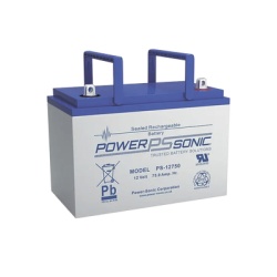 POWER SONIC PS-12750-T6 Bateria 12V 78.6AH Para Respaldo Tecnologias AGM/VRLA 10-12 Anos Vida Util Terminales T6 Reconocida UL
