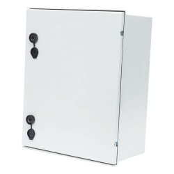 PRECISION PST-4050-20P Gabinete de Poliester IP65 Uso en Intemperie (400 x 500 x 200 mm) con Placa Trasera Interior de Plastico (Incluye Chapa y Llave).