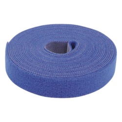 PRECISION PST-C05-001-BLU Cinta de Contacto Autoadherente Color Azul / 1.6 cm x 25 metros / Espalda con Espalda (Gancho y Bucle)