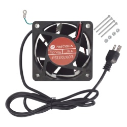 PRECISION PST-E02-003 Ventilador de 110 Vca de 12 x 12 cm con Cable y Tornilleria