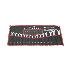 PRECISION PST-H030-02 Juego de 24 Llaves Combinadas Metricas e Inglesas con Estuche.