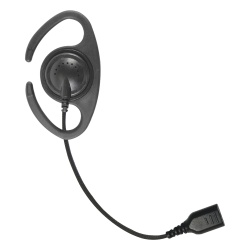 PRYME SNP-CR a??Auriculares de gancho en forma de "C" con cable de fibra trenzada y conector SNAP. Requiere microfono de solapa de 1 o 2 hilos de la Serie SNAP.