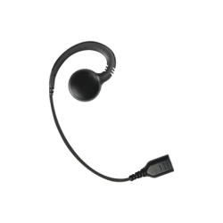 PRYME SNP-GH Auricular giratorio con gancho en forma de "G" con cable de fibra trenzada y conector SNAP. Requiere microfono de solapa de 1 o 2 hilos de la Serie SNAP.