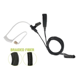 PRYME SPM-2383-BF Microfono De Solapa de 2 Cables De Fibra Trenzada Serie SPM2300BF Con Conector MOTOROLA TRBO XPR6XXX/TXX y APX