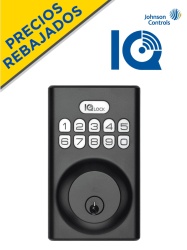 QOLSYS QLS2450001 QOLSYS IQDLK-PGK-MB Cerradura con boton pulsador - Cerradura Inteligente PowerG color negro mate ( Matted Black )