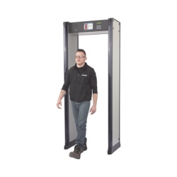 RANGER SECURITY DETECTORS INTELL-218-ZIR Arco Detector de Metales de 18 Zonas con Anclaje para Fijarse al Piso. Incluye Sensor IR para evitar falsas Alarmas / Certificado por la Administracion Federal